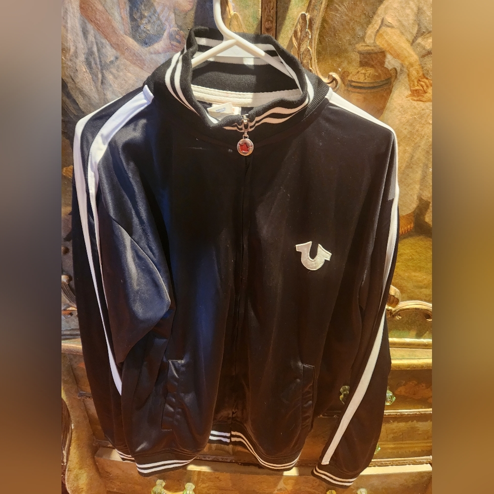 True Religion Buddha Logo Track Jacket Size XL